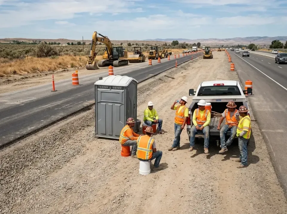 highway-road-construction-crew-007 — frequently asked questions, Porta Potty and Restroom Rentals in Canyon Lake, CA